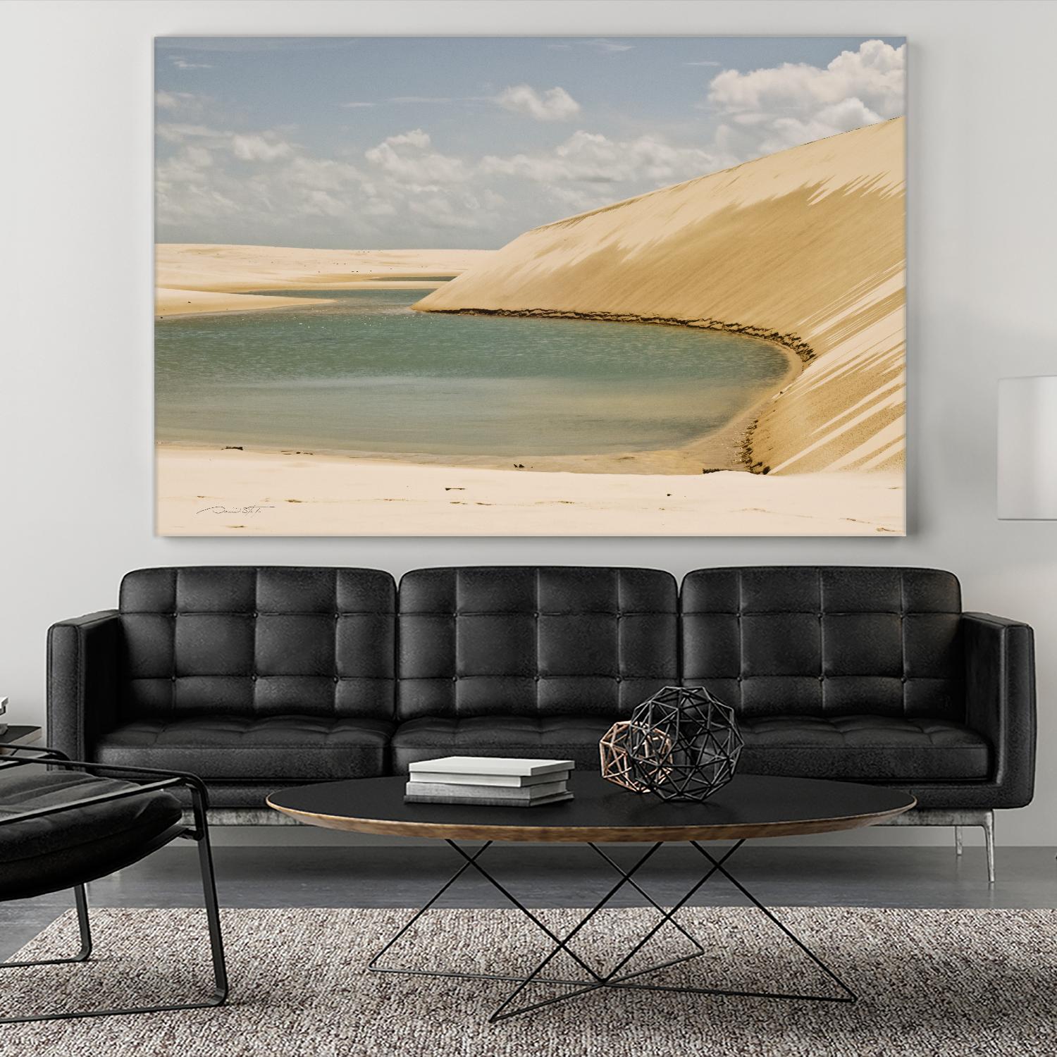 Light Blue Lagoa by Daniel Stanford on GIANT ART - beige landscape