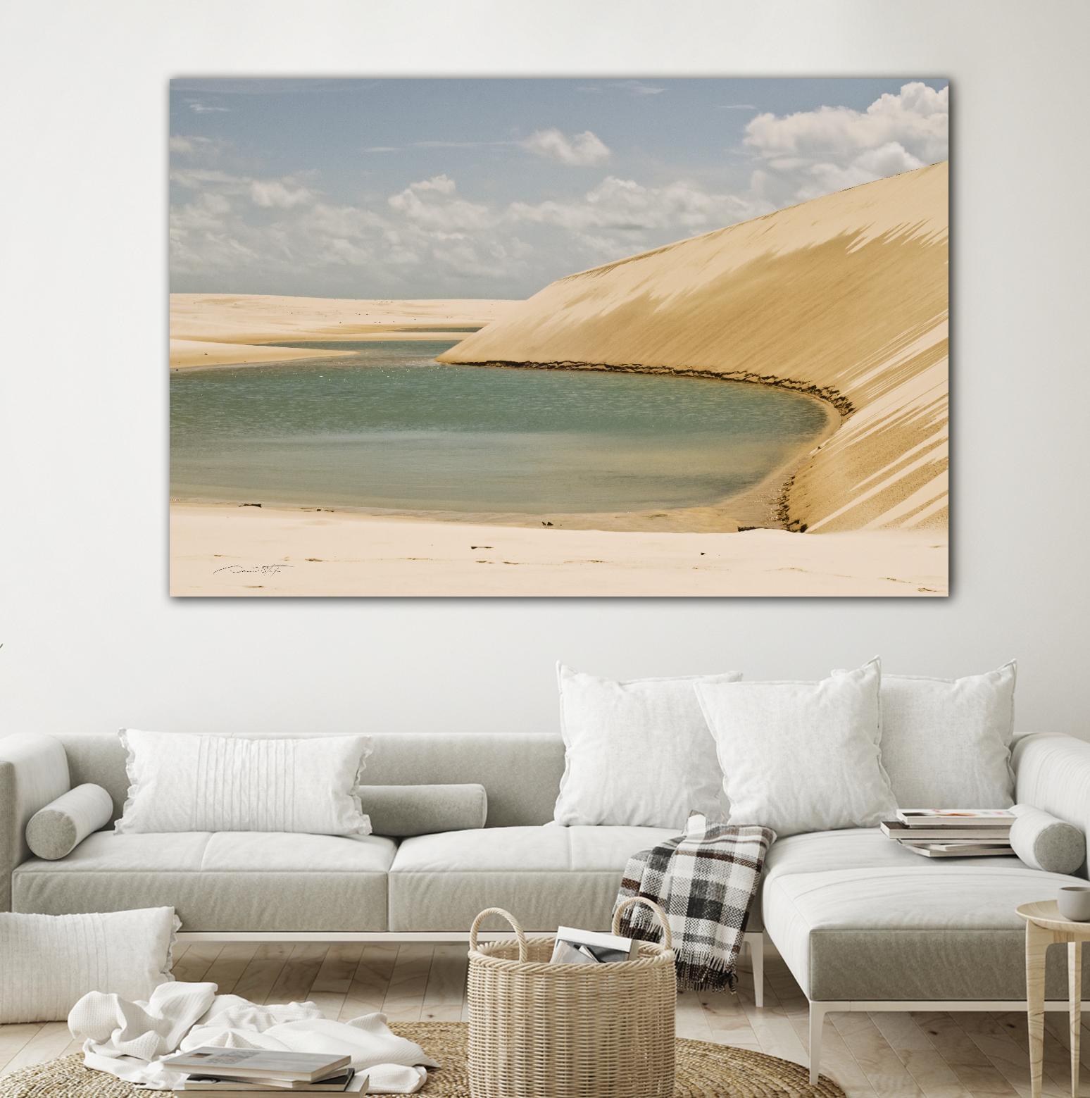 Light Blue Lagoa by Daniel Stanford on GIANT ART - beige landscape