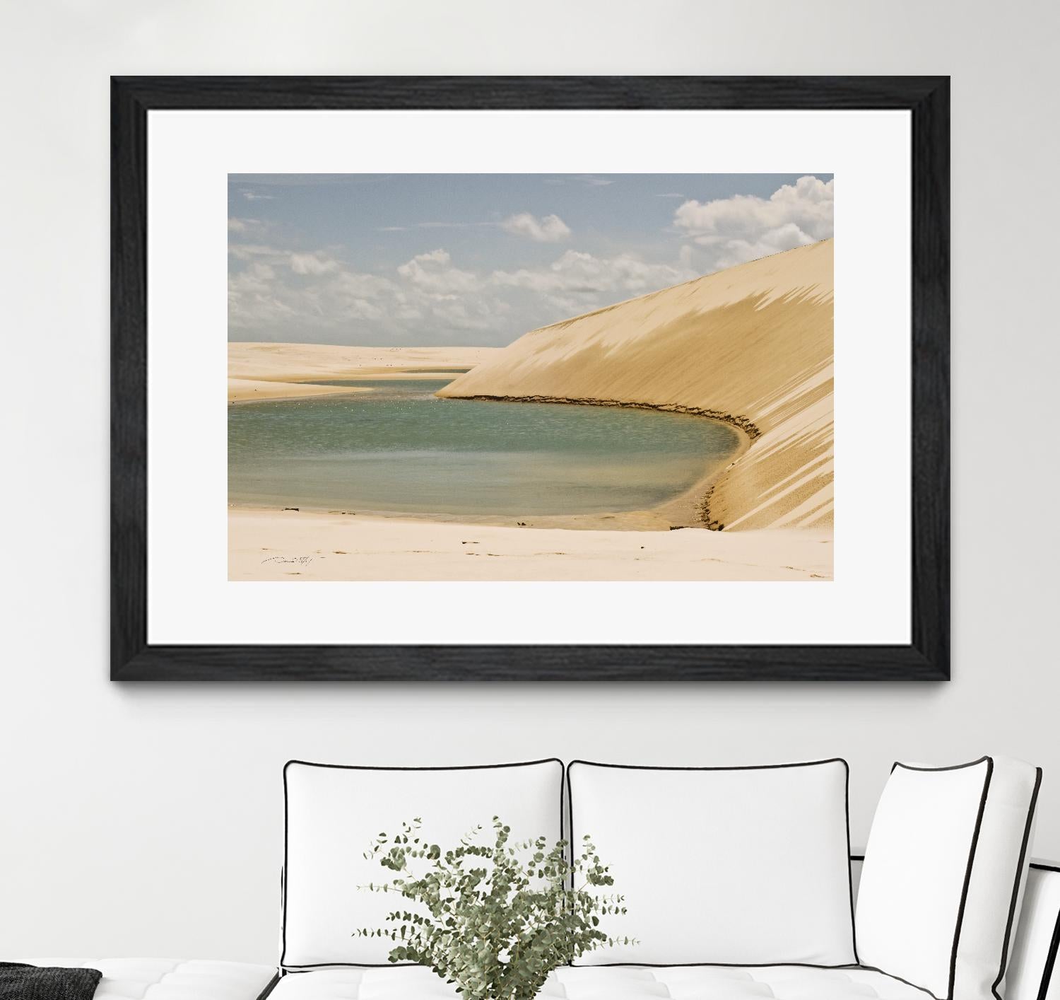 Light Blue Lagoa by Daniel Stanford on GIANT ART - beige landscape sand