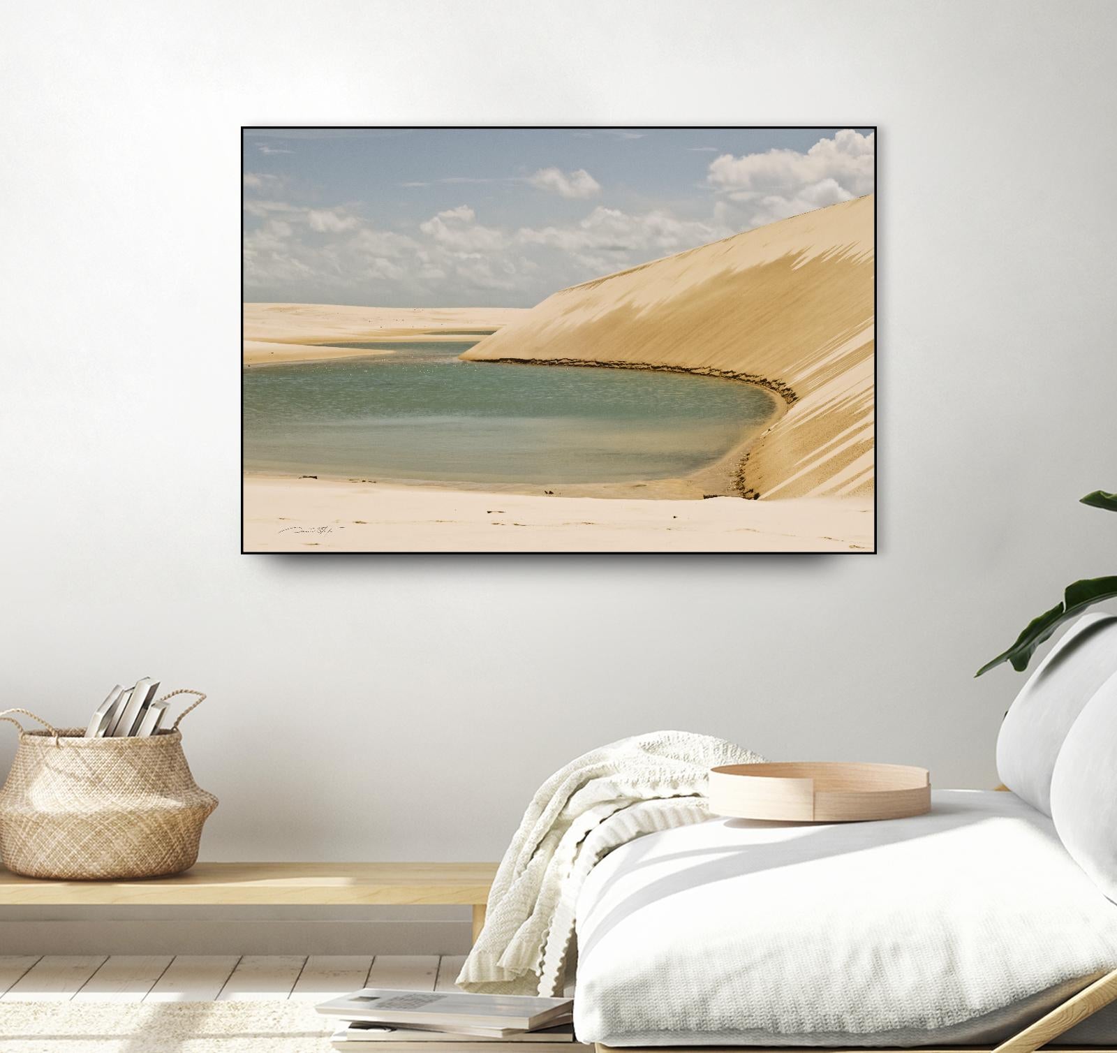 Light Blue Lagoa by Daniel Stanford on GIANT ART - beige landscape