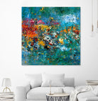 Carpe Diem 1 by Diane Lambin on GIANT ART - orange abstract fleurs abstraites
