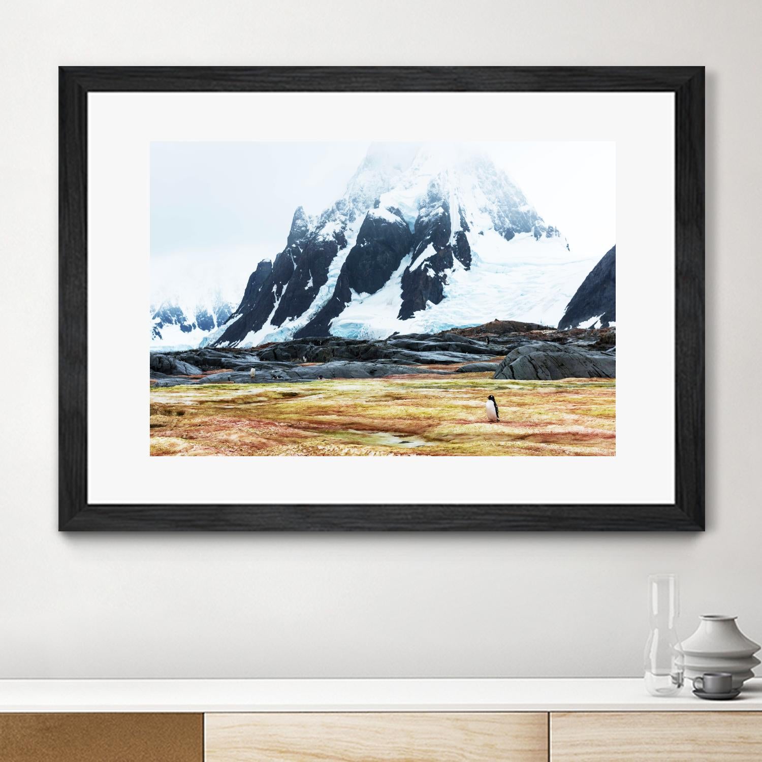 Crossing the green algae field, Antarctica by Nick Jackson on GIANT ART - white photo art