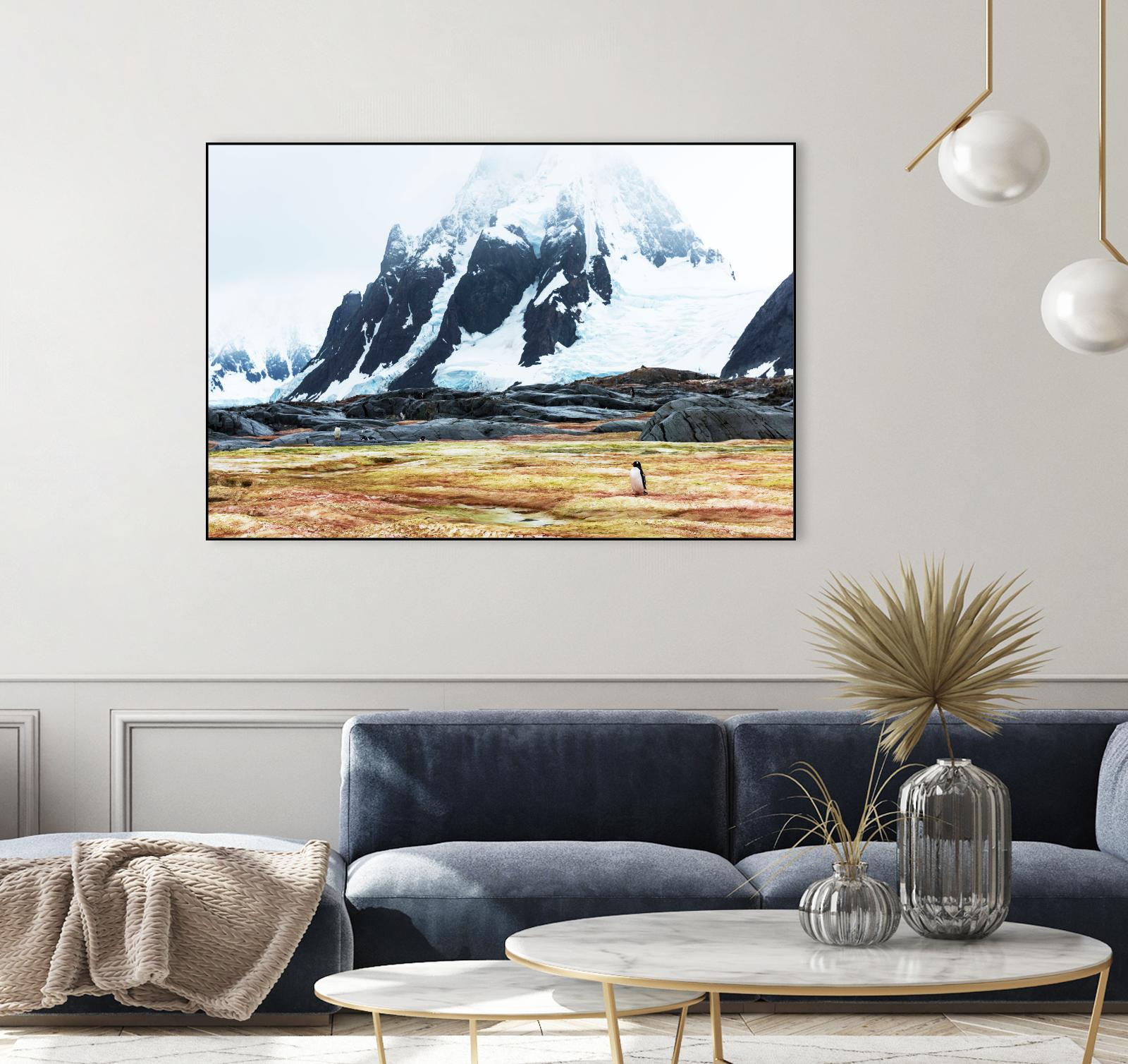 Crossing the green algae field, Antarctica by Nick Jackson on GIANT ART - white photo art