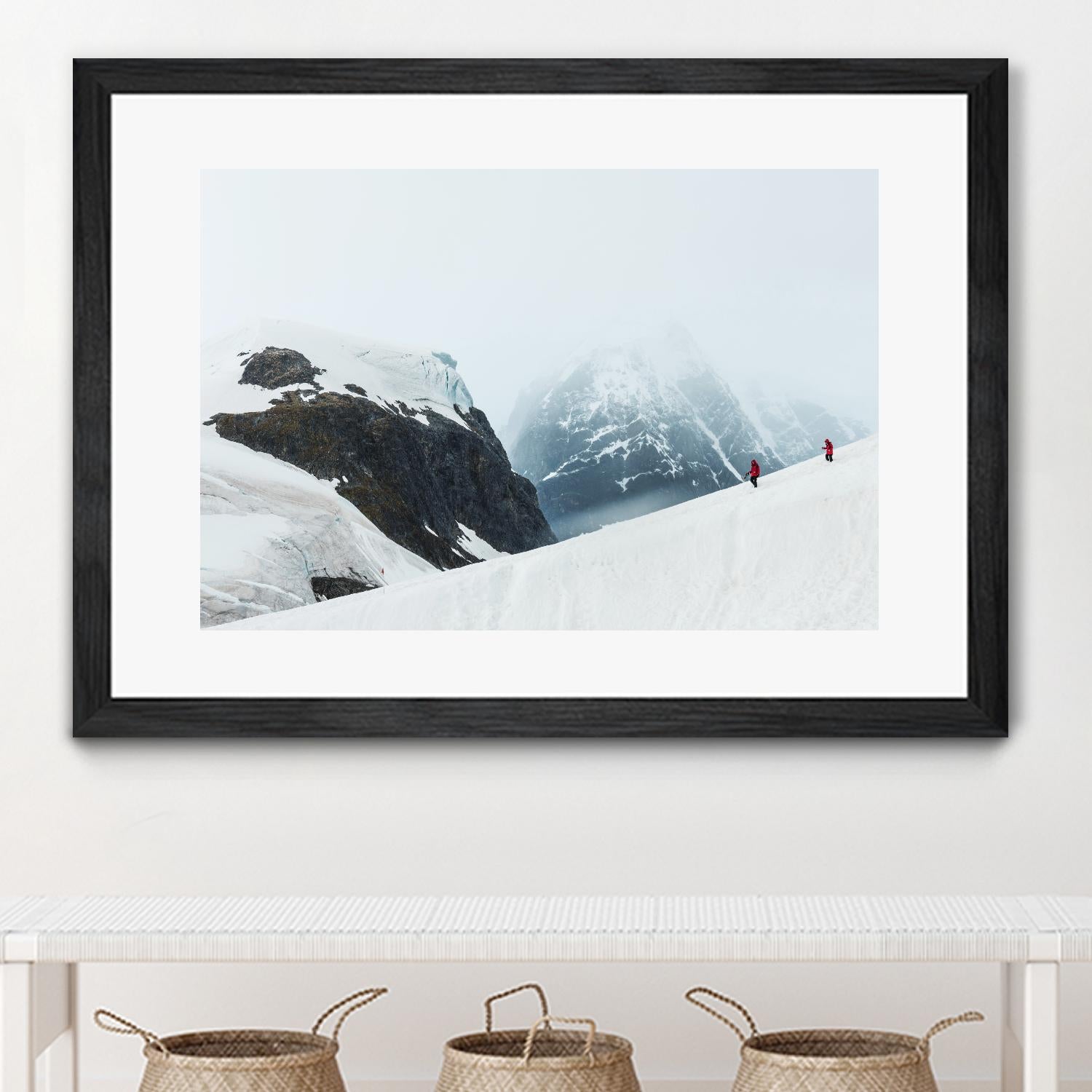 Descending the mountain, Antarctica by Nick Jackson on GIANT ART - white photo art