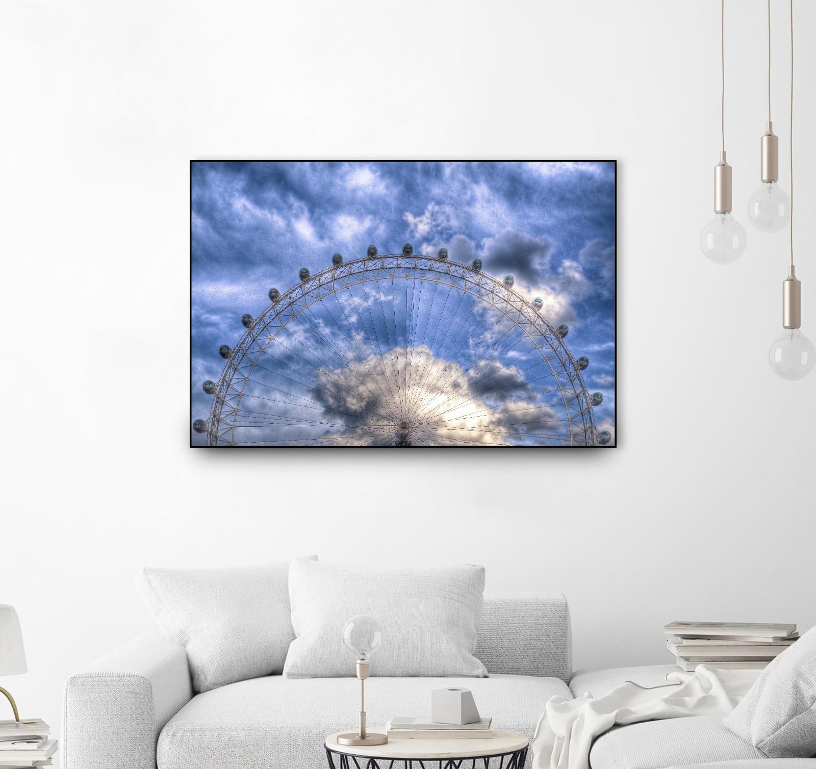 Top half of the London Eye by Nick Jackson on GIANT ART - white photo art