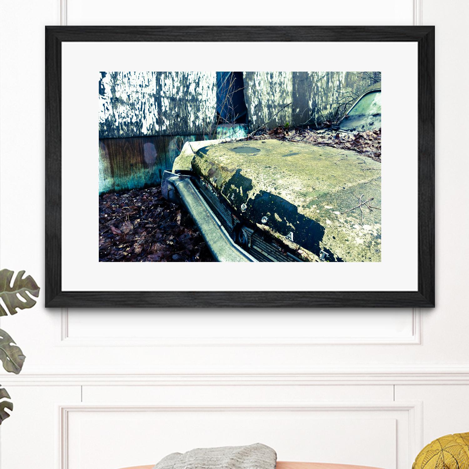 Car III by Jean-François Dupuis on GIANT ART - blue photography rust