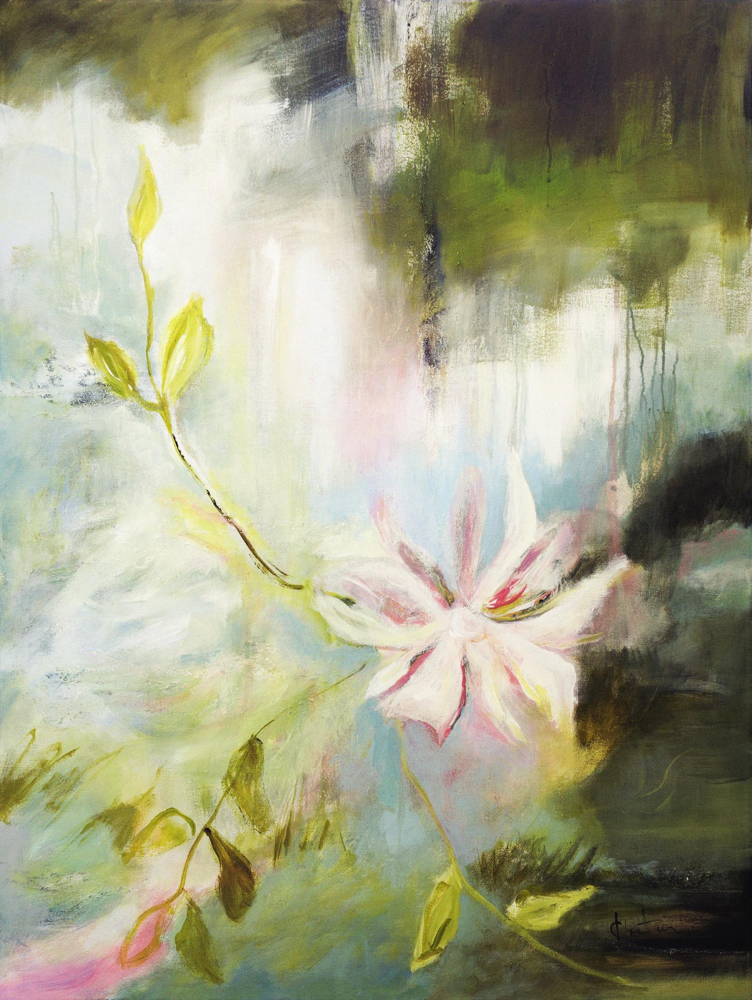 Fleur de poète by Kathleen Cloutier on GIANT ART - pink floral bord de l'eau