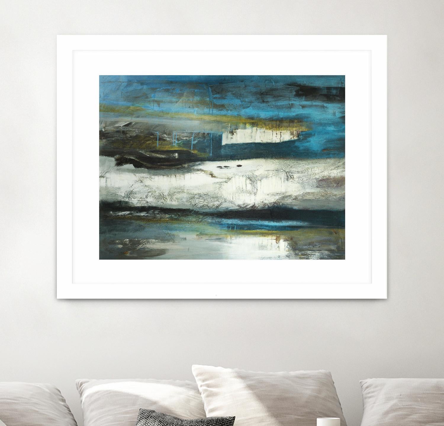 2018-02-12 by Kathleen Cloutier on GIANT ART - green abstract artiste québécois