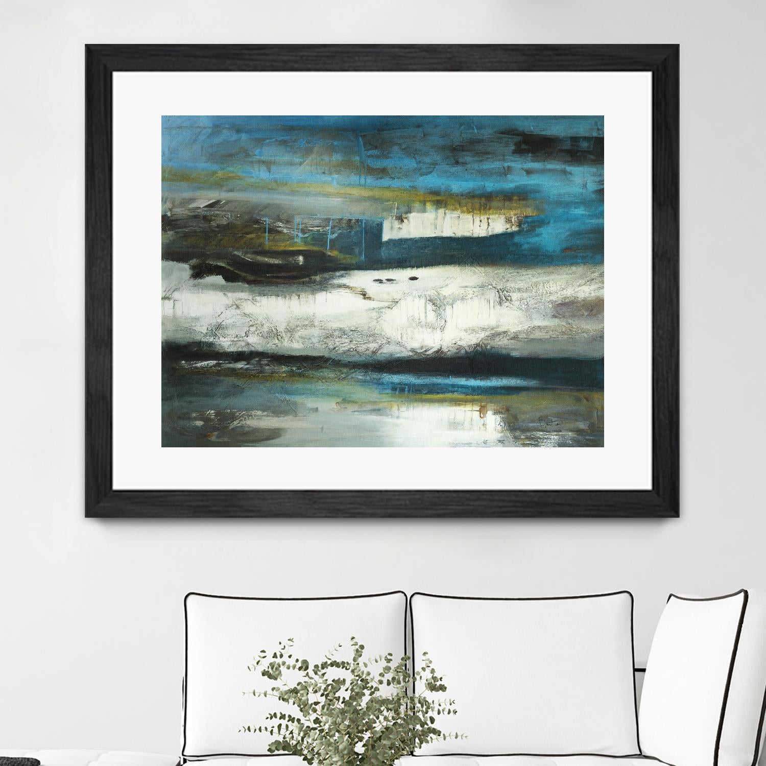 2018-02-12 by Kathleen Cloutier on GIANT ART - green abstract artiste québécois