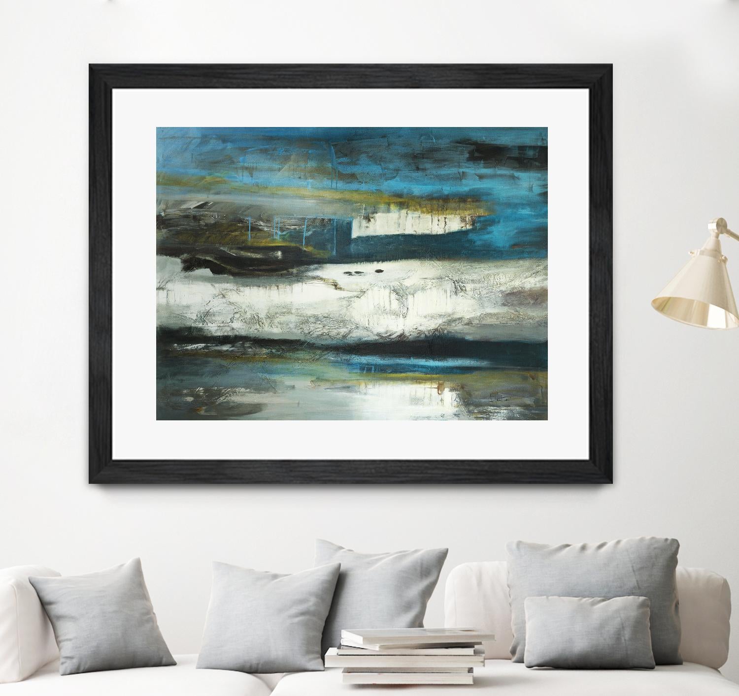 2018-02-12 by Kathleen Cloutier on GIANT ART - green abstract artiste québécois