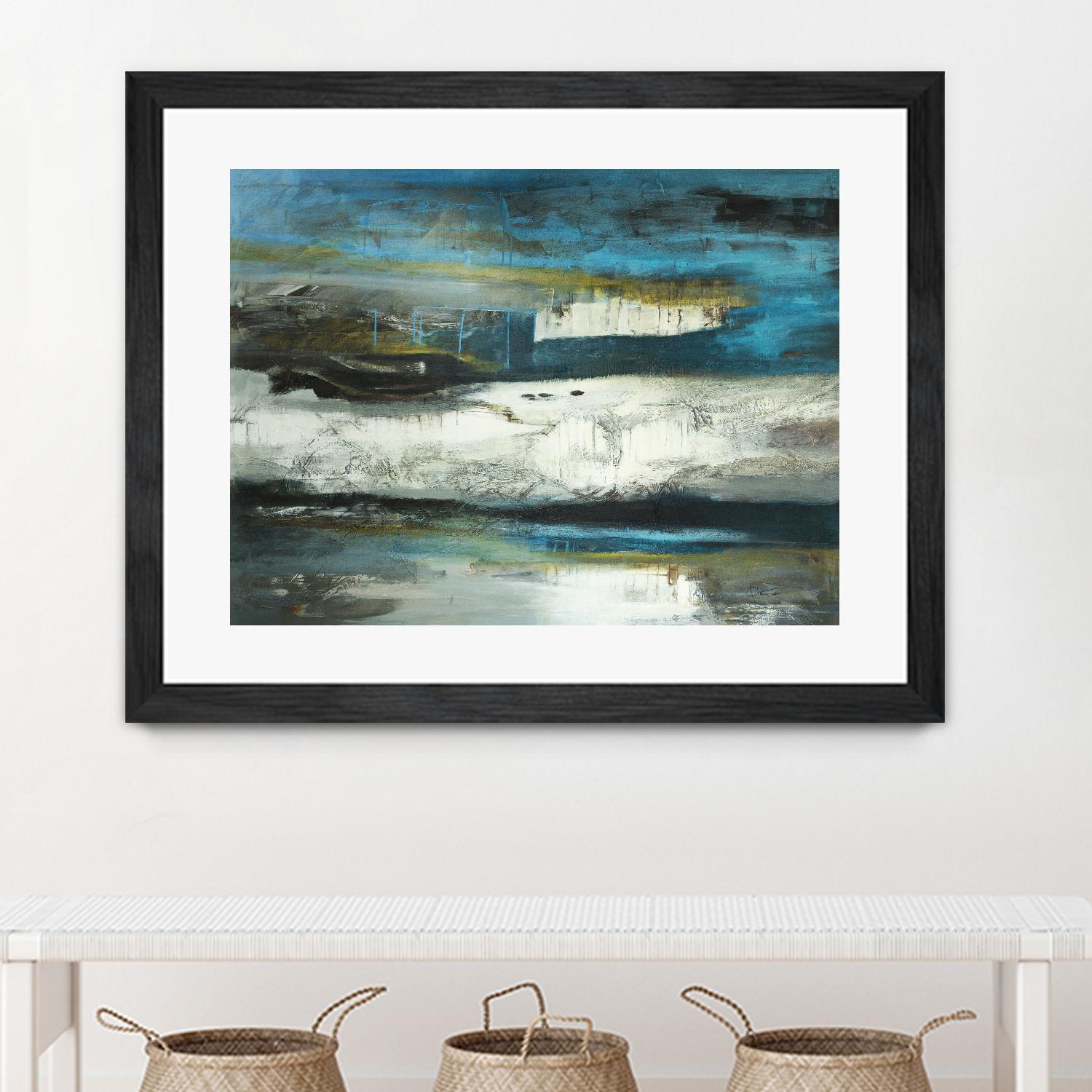 2018-02-12 by Kathleen Cloutier on GIANT ART - green abstract artiste québécois