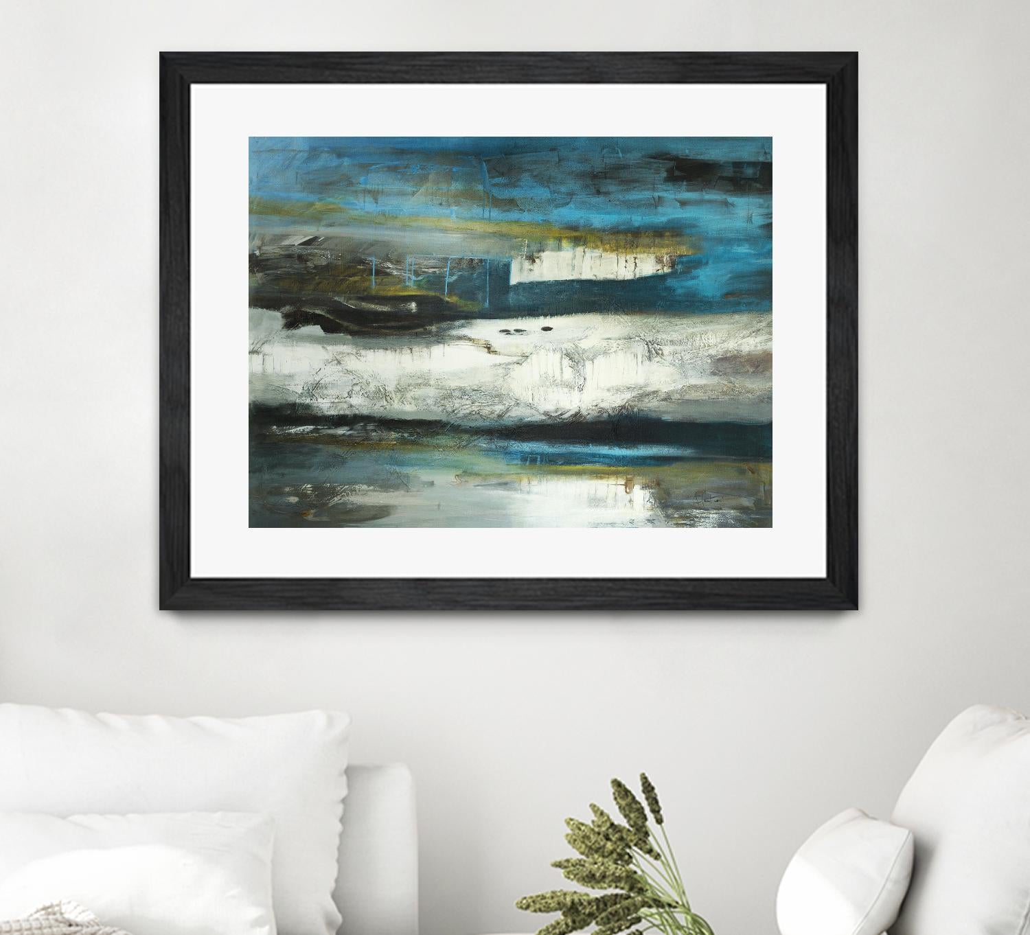 2018-02-12 by Kathleen Cloutier on GIANT ART - green abstract artiste québécois