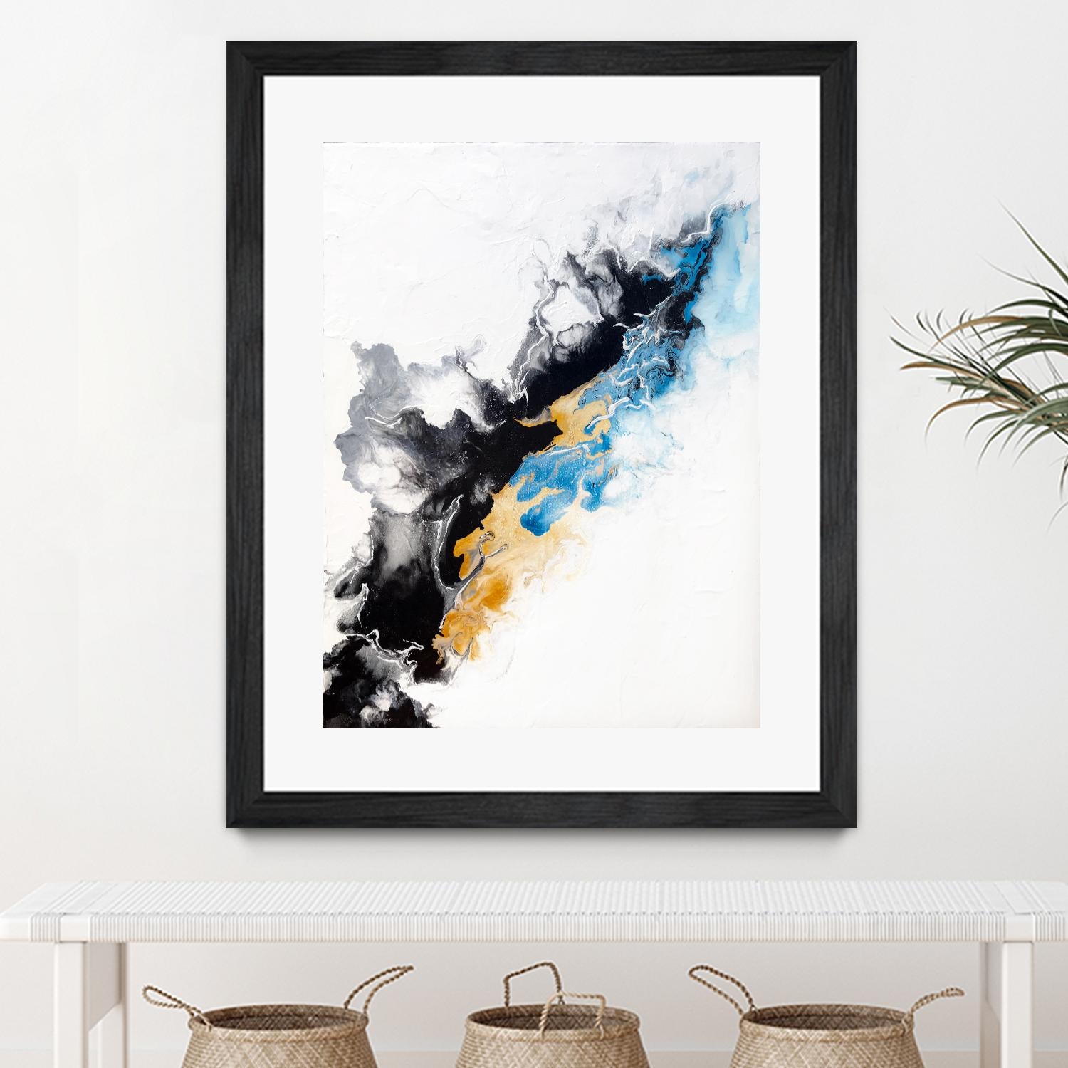 Wish Come True by Alyson Mccrink on GIANT ART - blue abstract linéaire