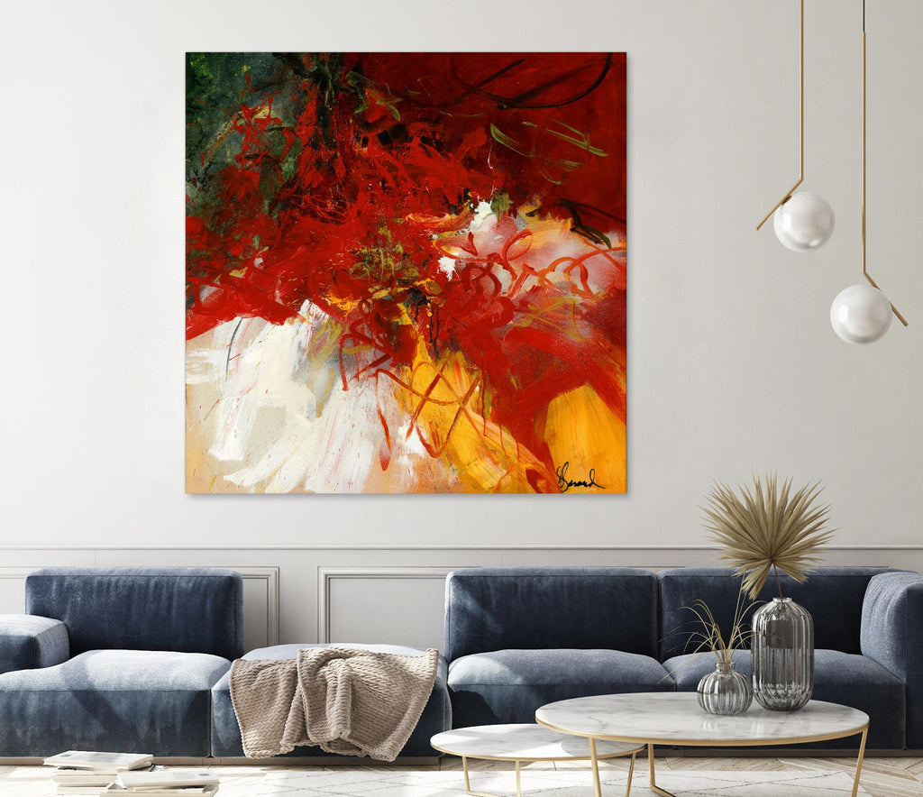 Lovely by Doris Savard on GIANT ART - red abstract