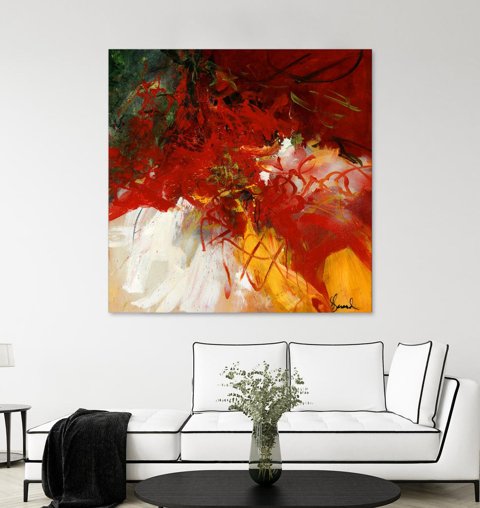 Lovely by Doris Savard on GIANT ART - red abstract