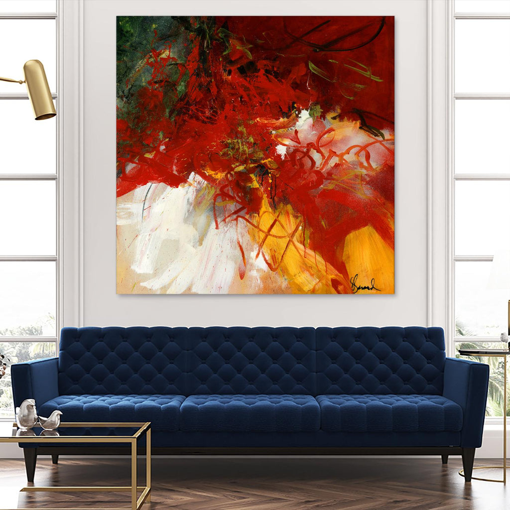 Lovely by Doris Savard on GIANT ART - red abstract