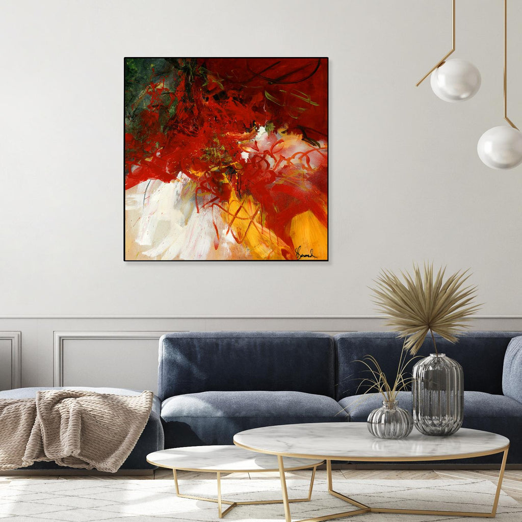 Lovely by Doris Savard on GIANT ART - red abstract