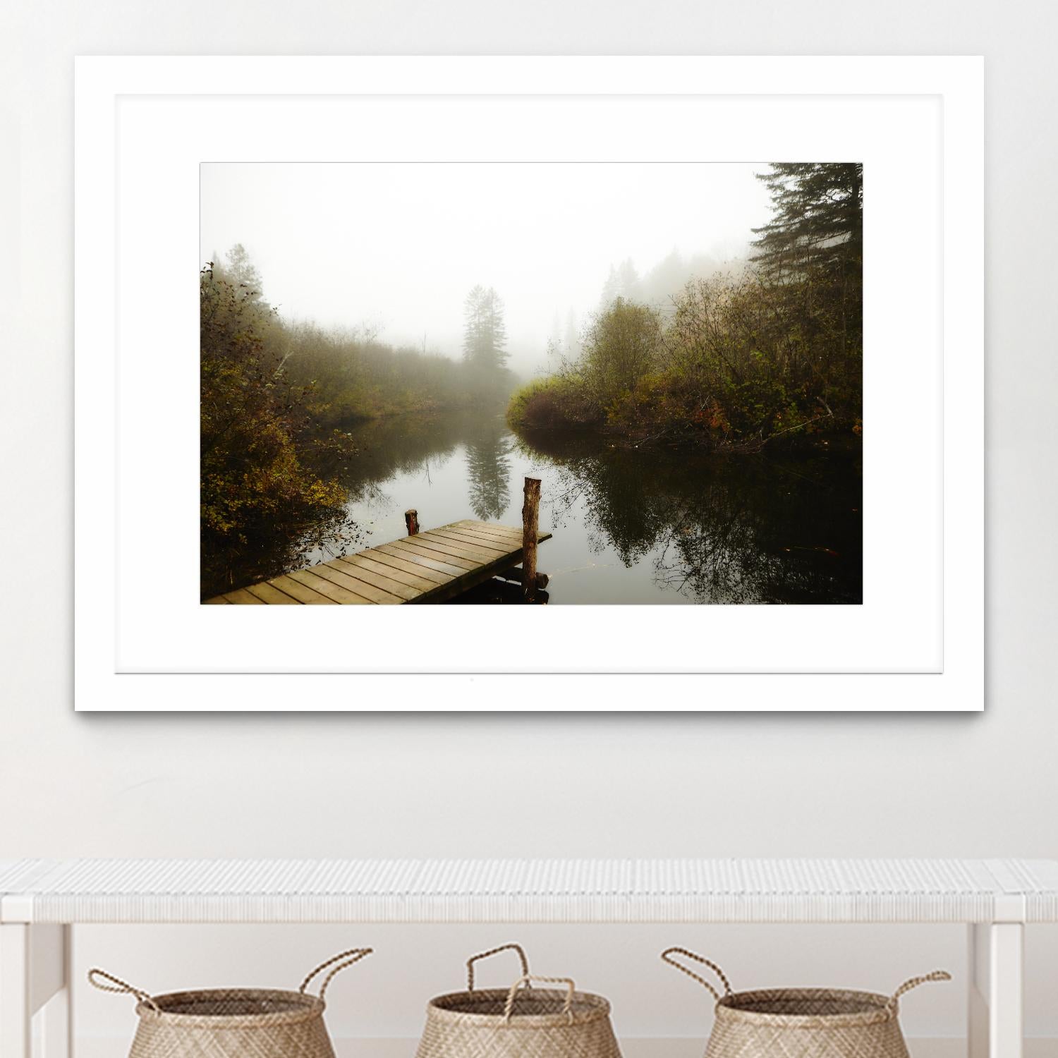 The River by Peter  Morneau on GIANT ART - green nature fall