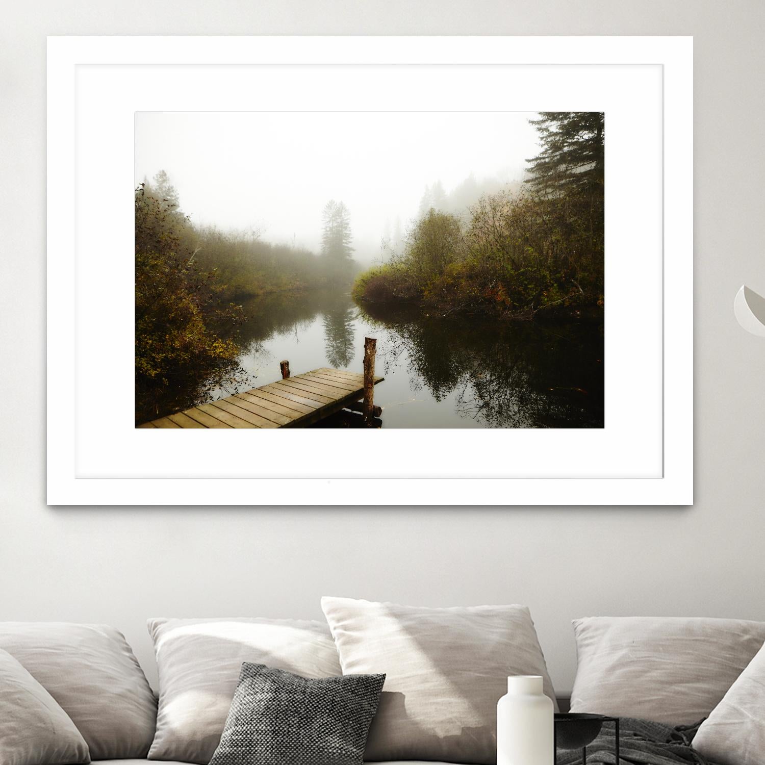 The River by Peter  Morneau on GIANT ART - green nature fall