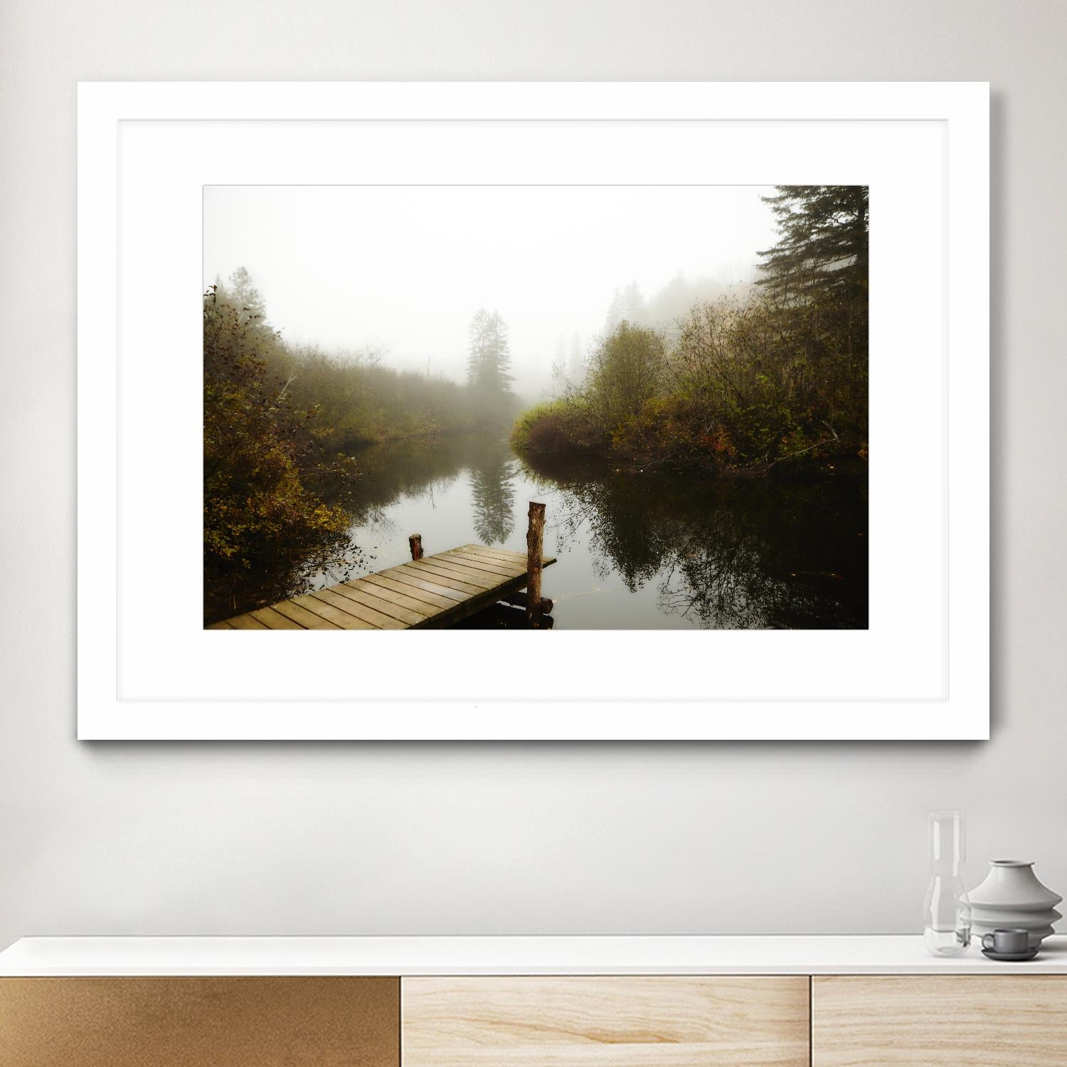 The River by Peter  Morneau on GIANT ART - green nature fall