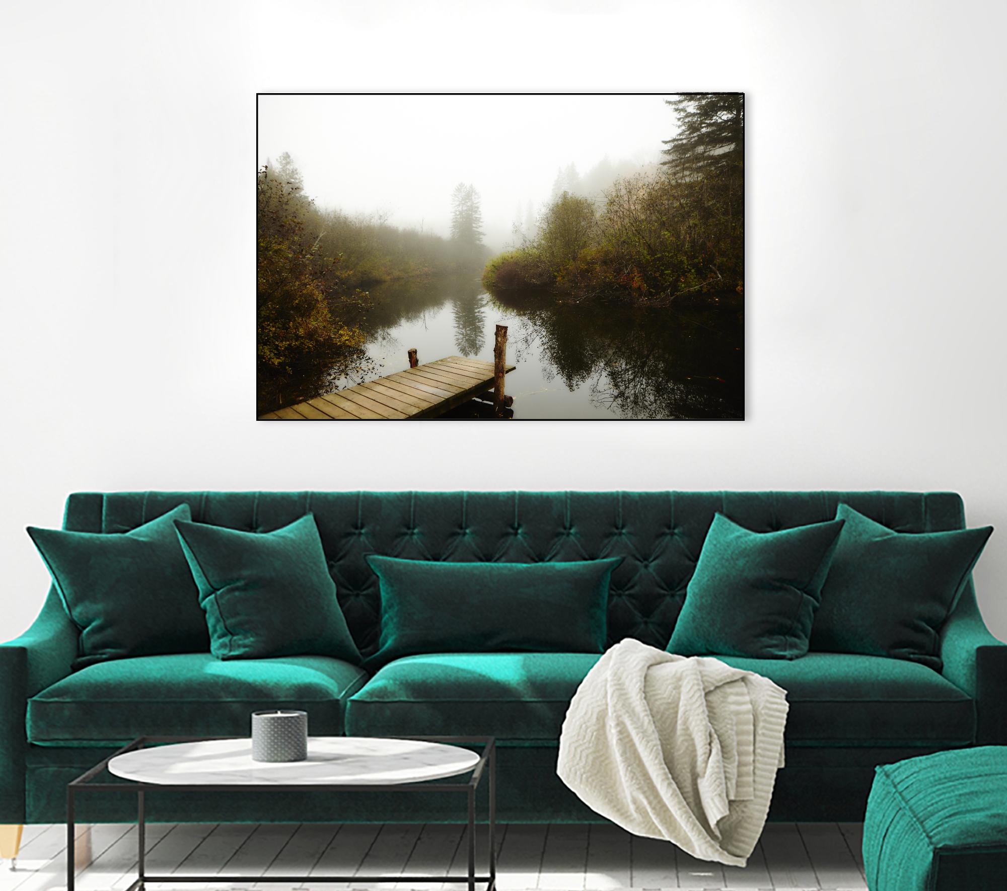 The River by Peter  Morneau on GIANT ART - green nature fall