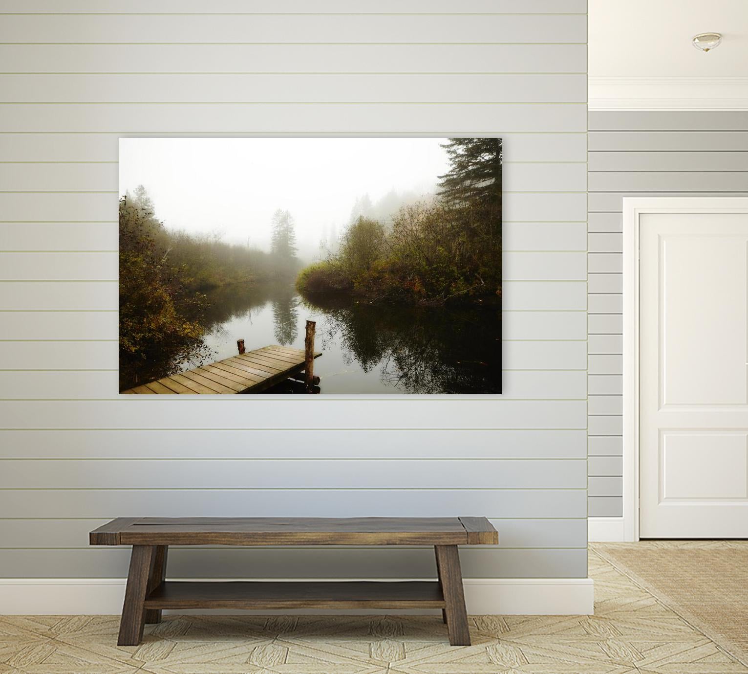 The River by Peter  Morneau on GIANT ART - green nature fall