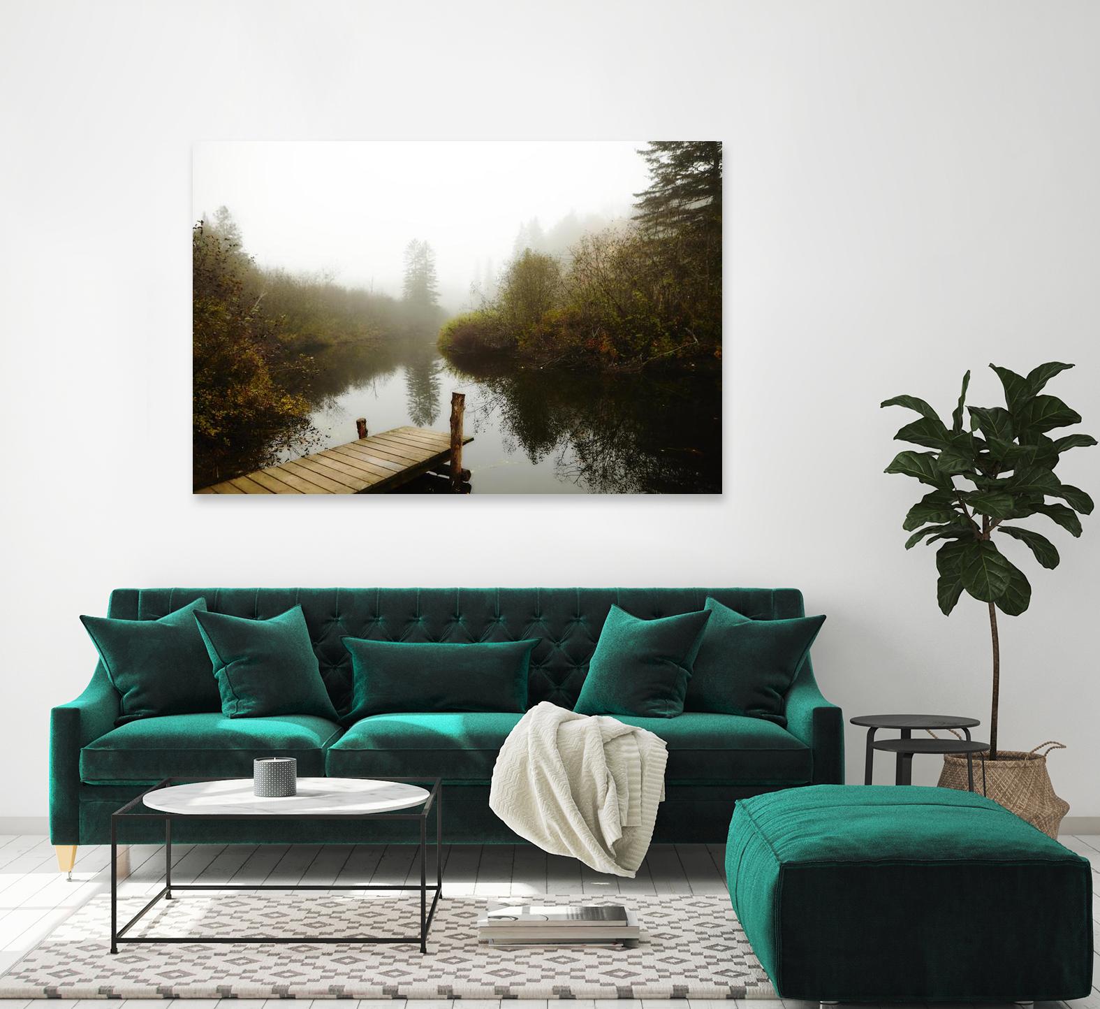 The River by Peter  Morneau on GIANT ART - green nature fall
