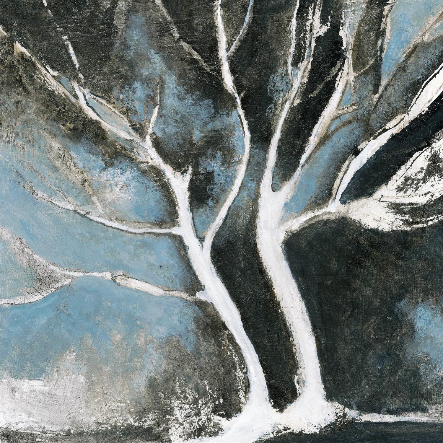 Glacial blue II by Kathleen Cloutier on GIANT ART - blue abstract arbres