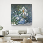 Bouquet Printanier by Auguste Renoir on GIANT ART - blue flowers floral