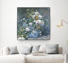 Bouquet Printanier by Auguste Renoir on GIANT ART - blue flowers floral