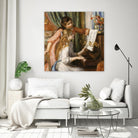 Jeunes filles au piano by Pierre-Auguste Renoir on GIANT ART - beige figurative young women