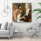 Jeunes filles au piano by Auguste Renoir on GIANT ART - beige figurative young women