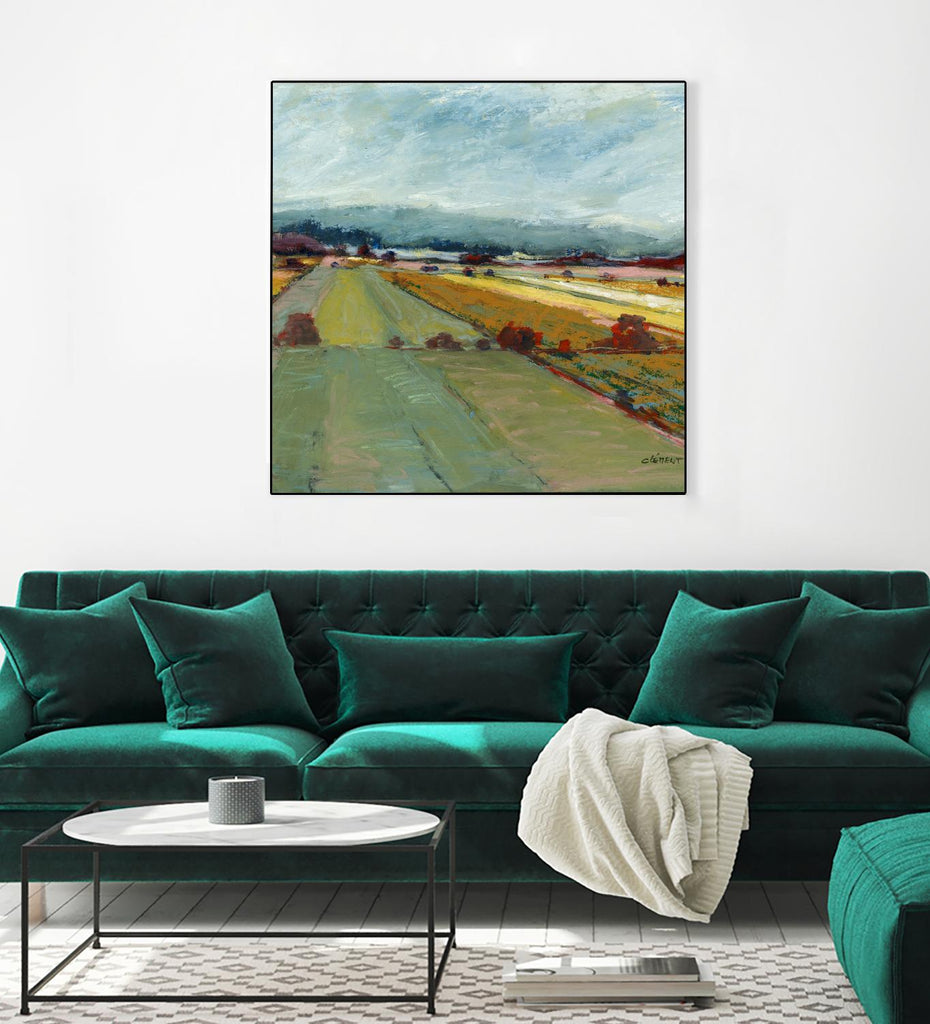 Pastel Landscape VIII by Jacques Clement on GIANT ART - blue landscape