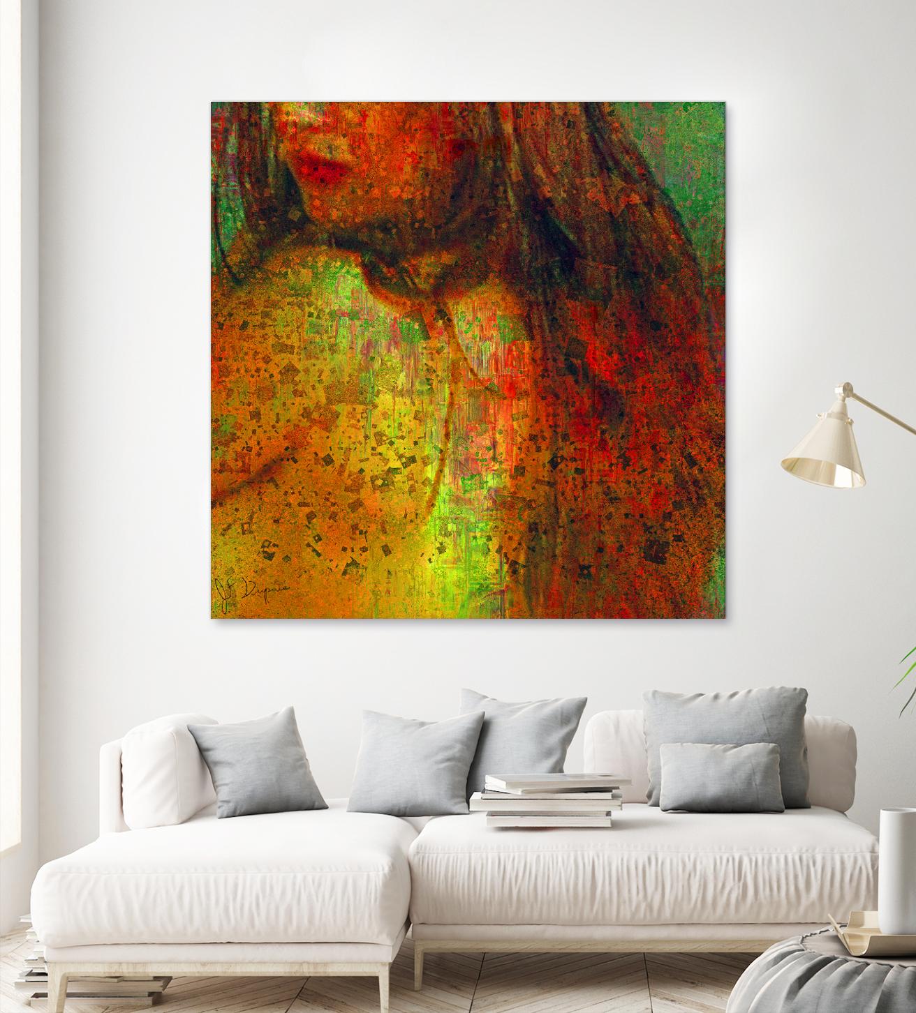 Woman Revelation I by Jean-François Dupuis on GIANT ART - orange figurative woman