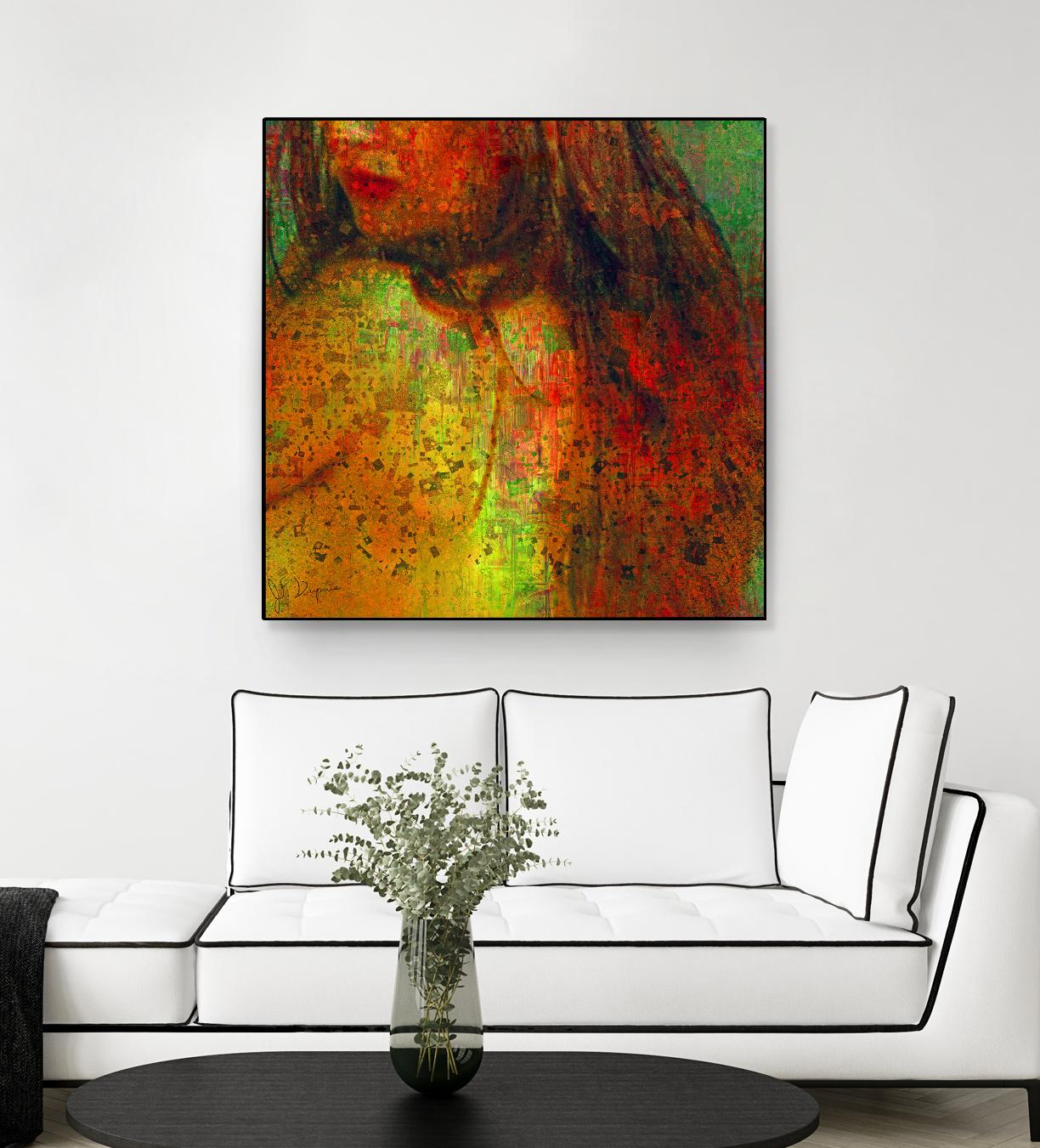 Woman Revelation I by Jean-François Dupuis on GIANT ART - orange figurative woman