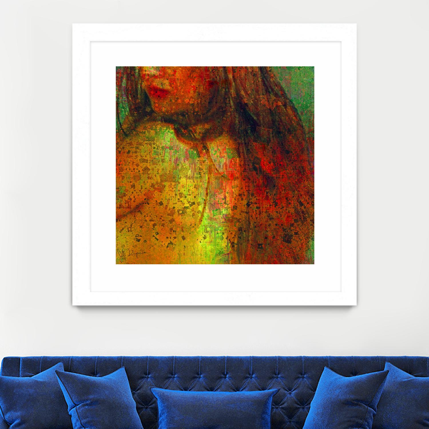 Woman Revelation I by Jean-François Dupuis on GIANT ART - orange figurative woman