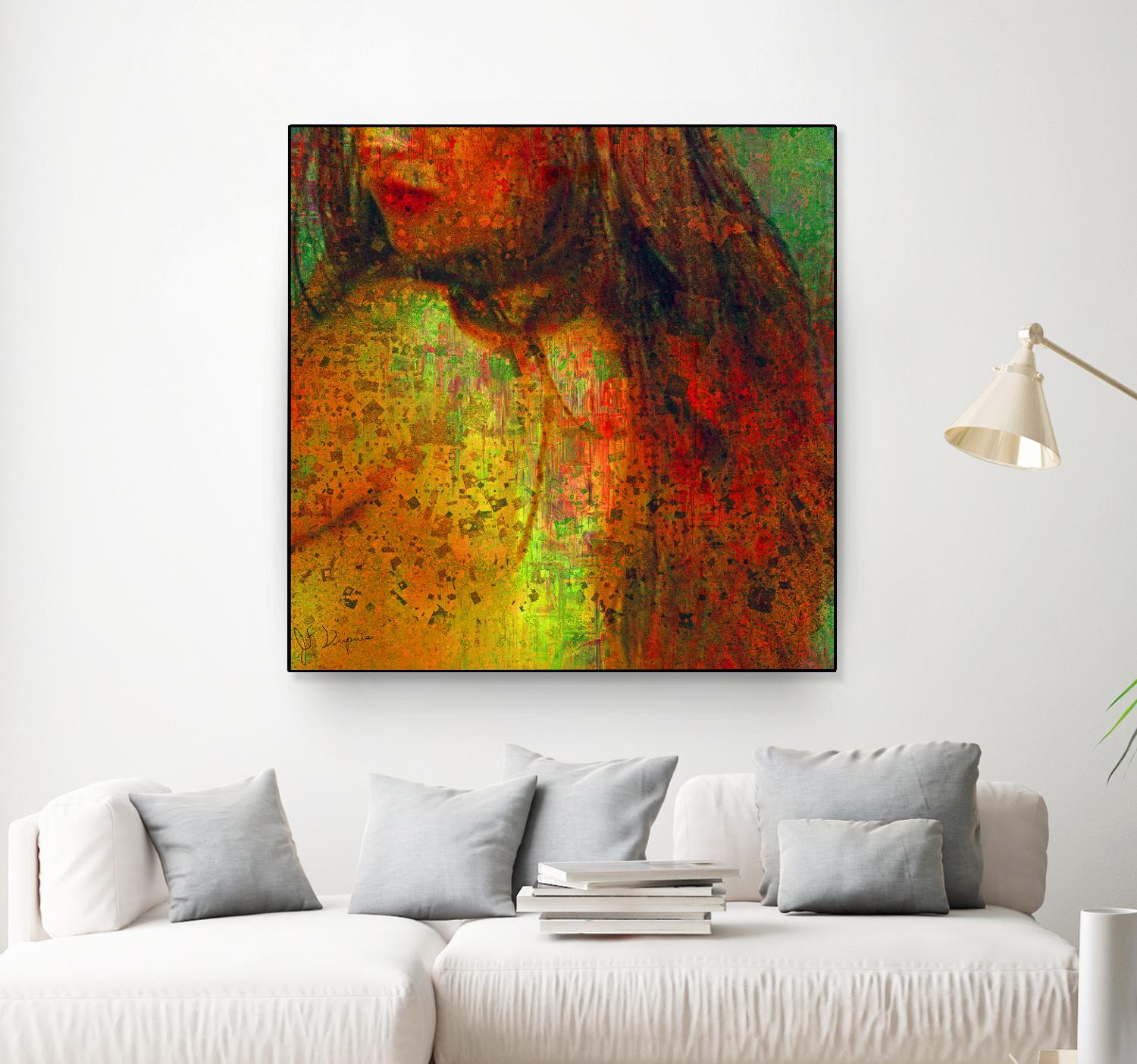 Woman Revelation I by Jean-François Dupuis on GIANT ART - orange figurative woman