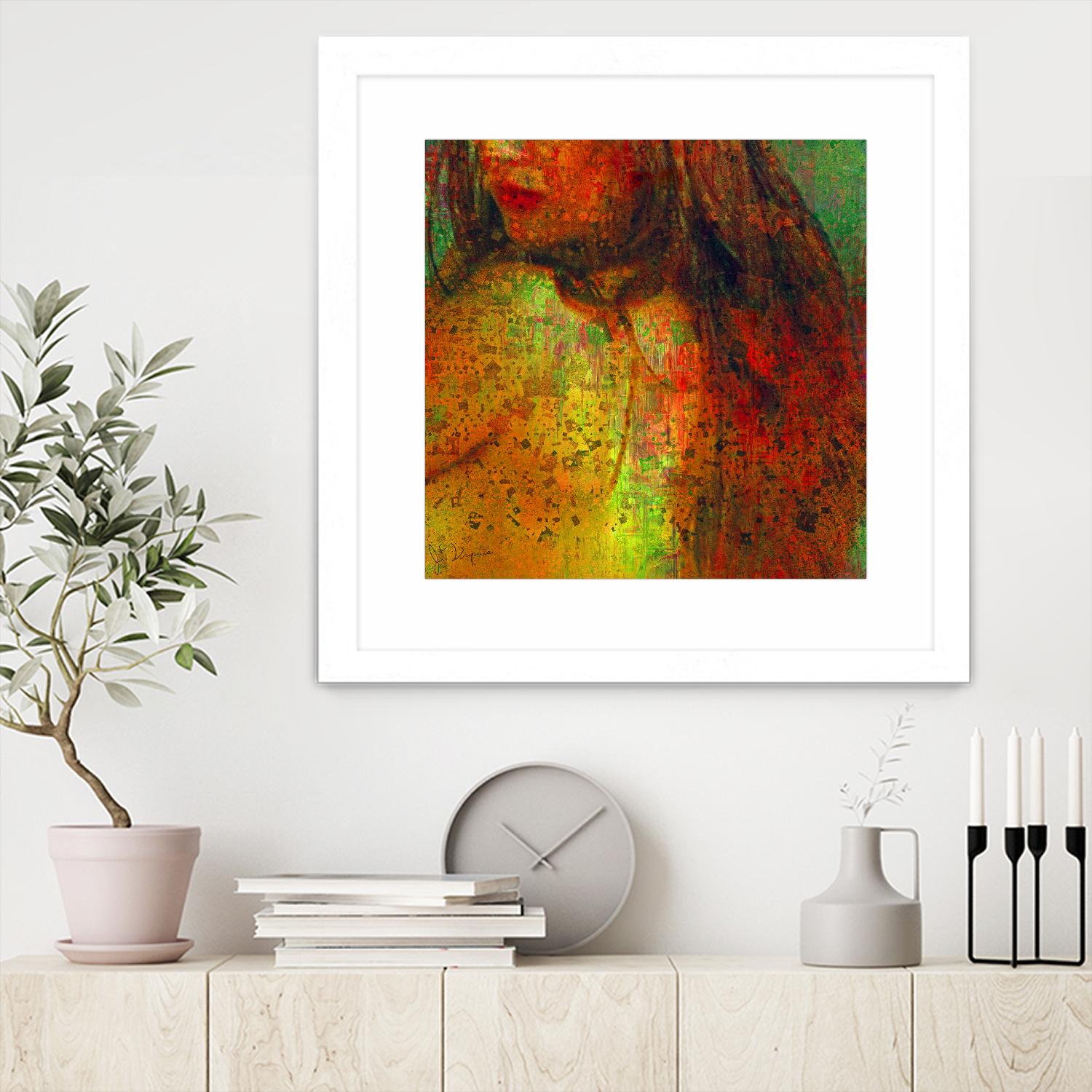 Woman Revelation I by Jean-François Dupuis on GIANT ART - orange figurative woman