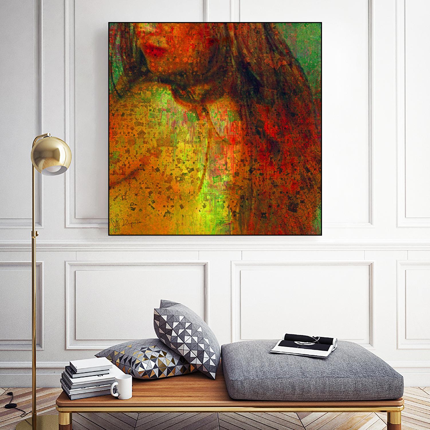 Woman Revelation I by Jean-François Dupuis on GIANT ART - orange figurative woman