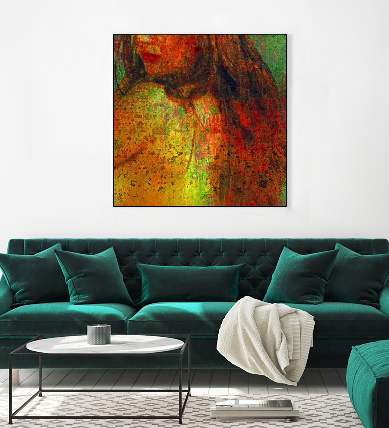 Woman Revelation I by Jean-François Dupuis on GIANT ART - orange figurative woman