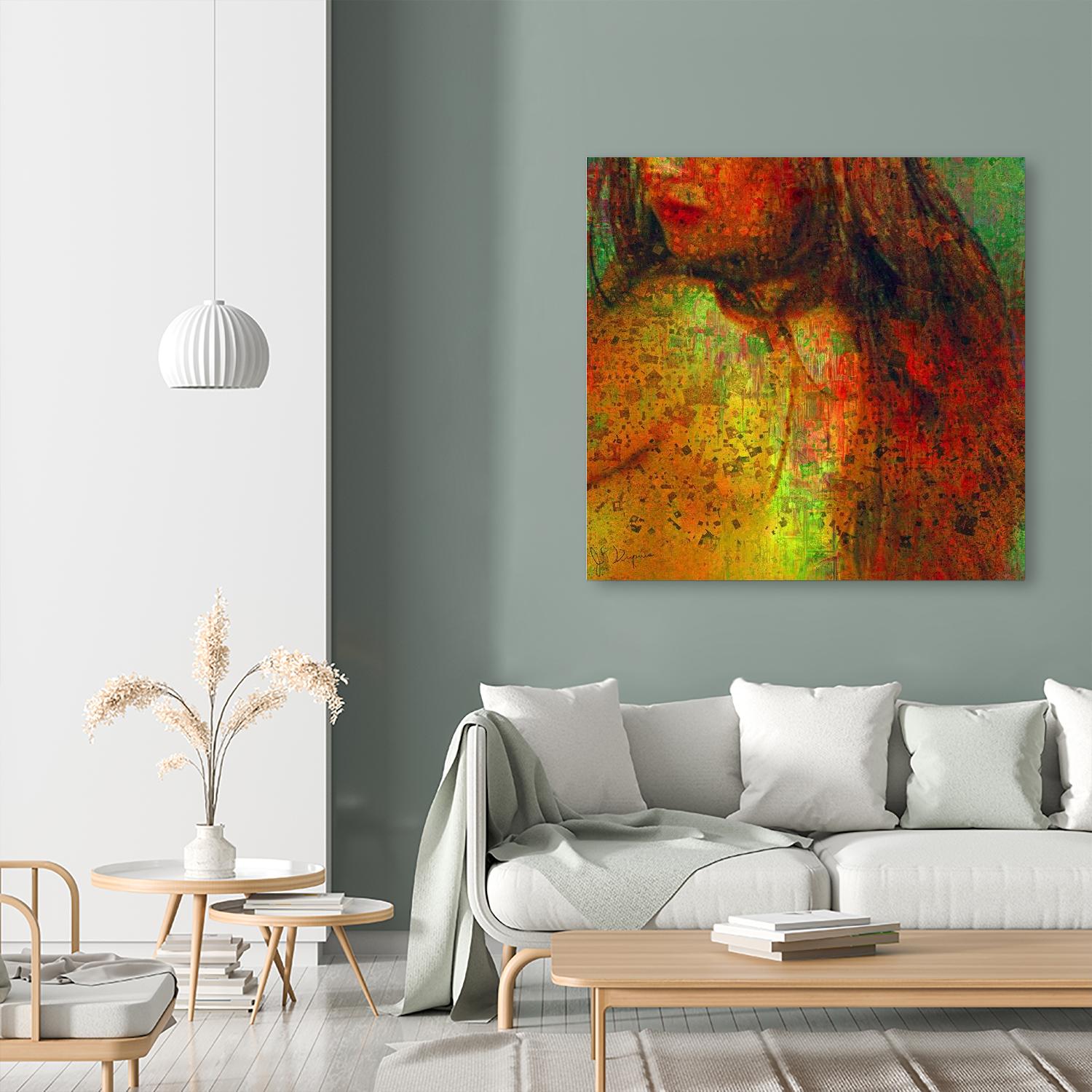 Woman Revelation I by Jean-François Dupuis on GIANT ART - orange figurative woman