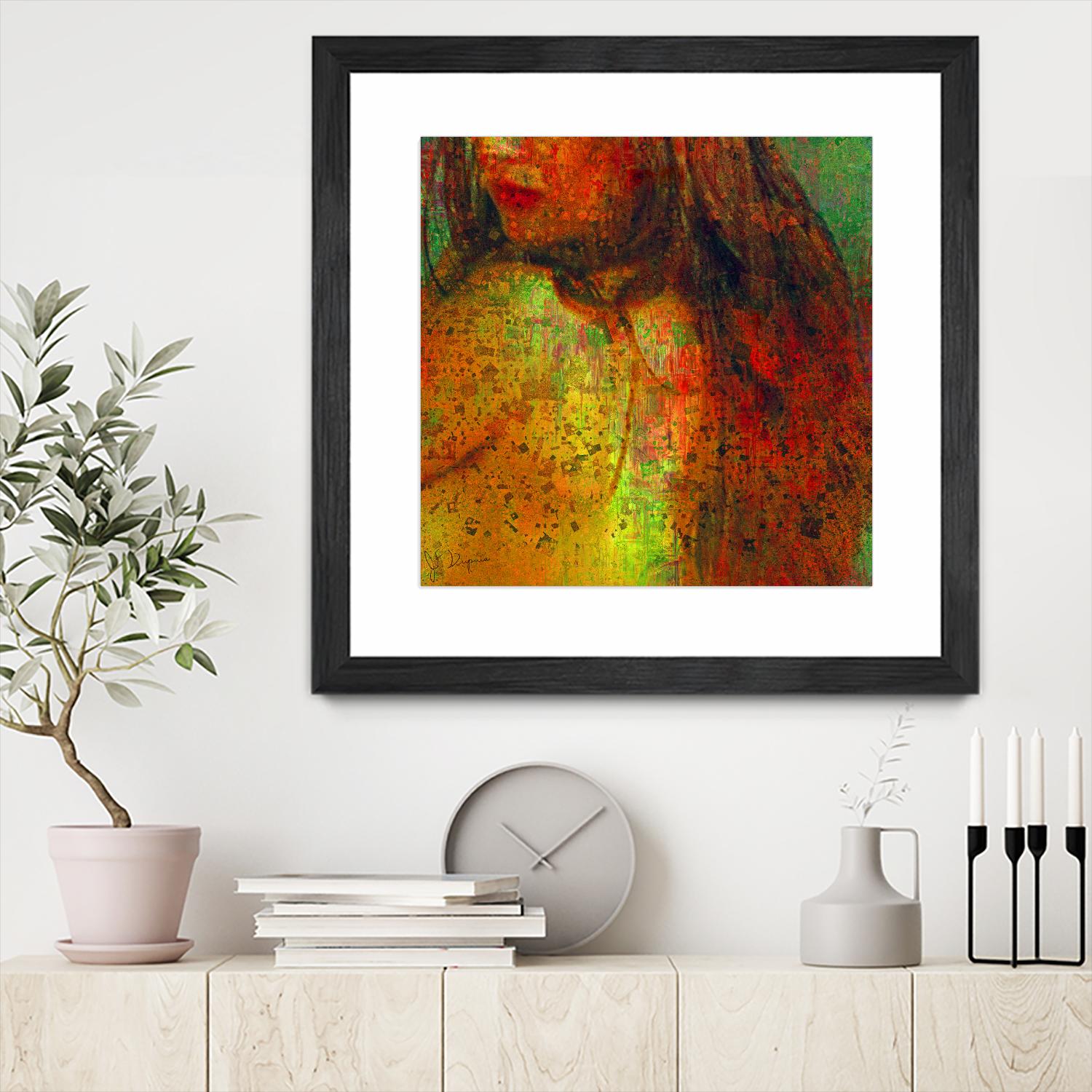 Woman Revelation I by Jean-François Dupuis on GIANT ART - orange figurative woman