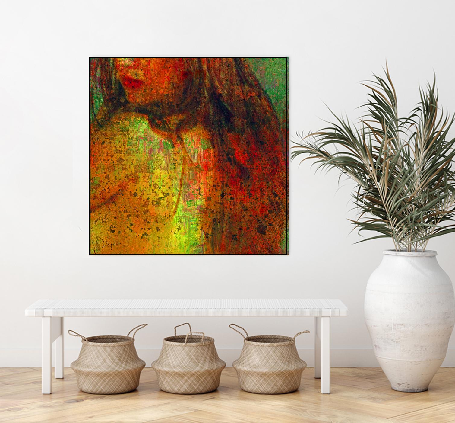 Woman Revelation I by Jean-François Dupuis on GIANT ART - orange figurative woman