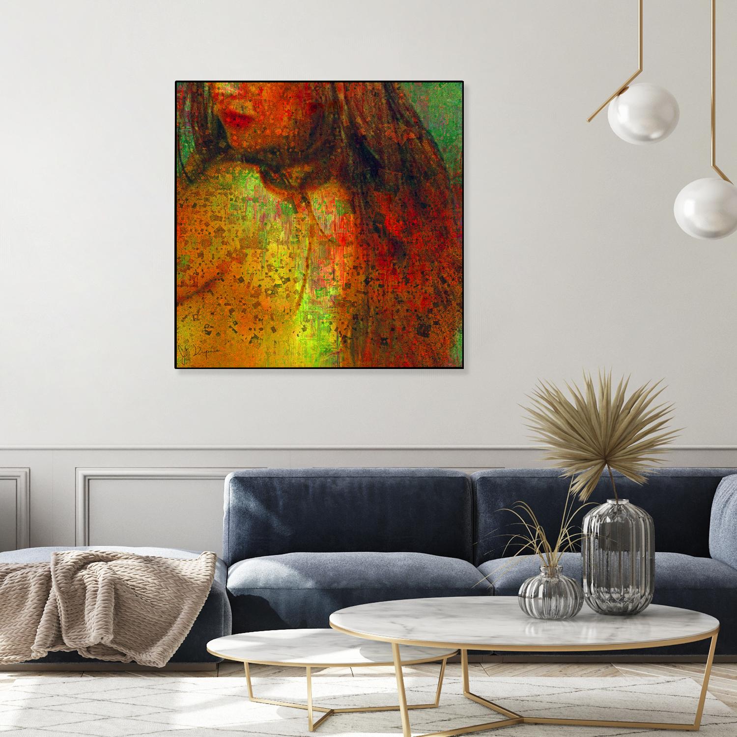 Woman Revelation I by Jean-François Dupuis on GIANT ART - orange figurative woman