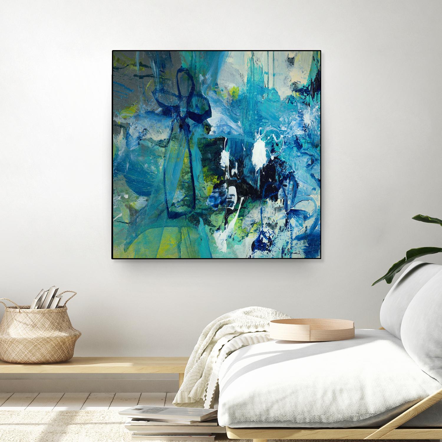 Abstract Flower by Doris Savard on GIANT ART - blue abstract