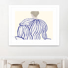 Blue reflection by M Studio on GIANT ART - beige minimalist