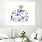 Blue reflection by M Studio on GIANT ART - beige minimalist