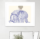 Blue reflection by M Studio on GIANT ART - beige minimalist