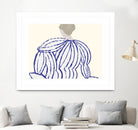 Blue reflection by M Studio on GIANT ART - beige minimalist