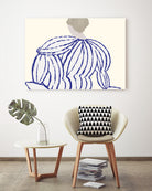 Blue reflection by M Studio on GIANT ART - beige minimalist